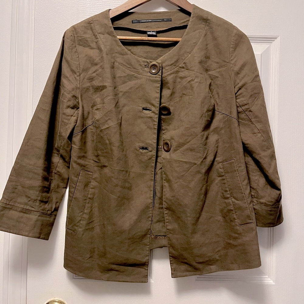 Isda & Co Brown Jacket Button Up, Women’s Small
